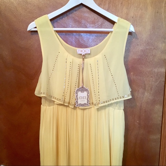 NWT✨CI CI London✨yellow maxi dress - Picture 4 of 7